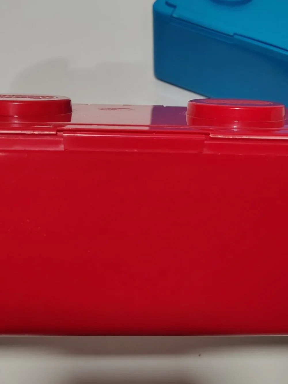 Vintage Chubs Stackables Lot of 2 Red Blue Plastic Baby Wipe Storage Containers